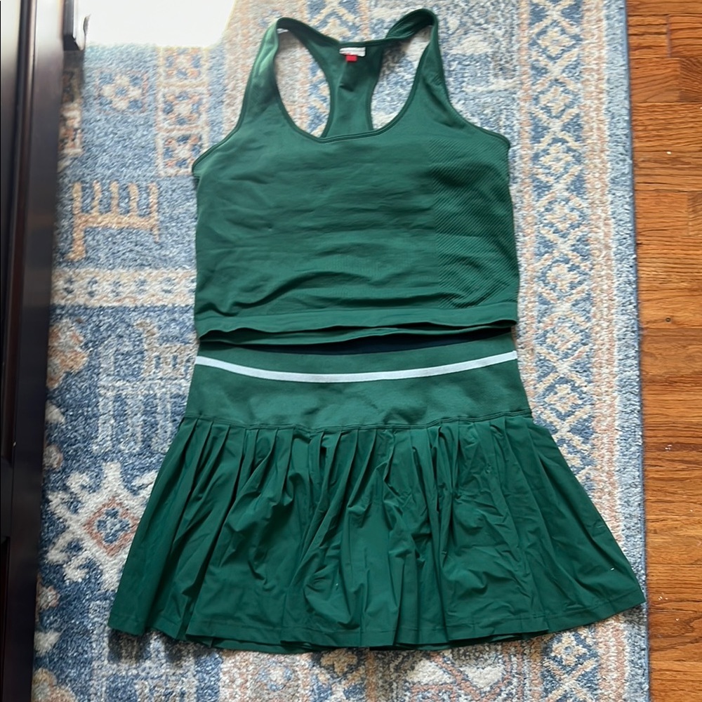 Wilson Green Athletic Tank and Skirt Set